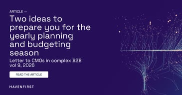 Two ideas to prepare you for the yearly planning and budgeting season