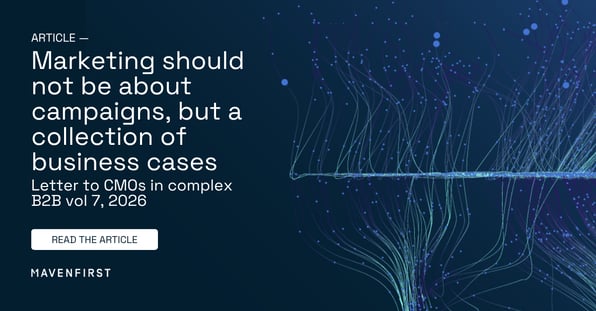 Marketing should not be about campaigns, but a collection of business cases