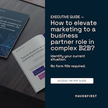 How to elevate marketing to a business partner role in complex B2B 